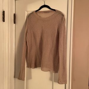 Zara Wool Blend Open Knit Sweater Size XL